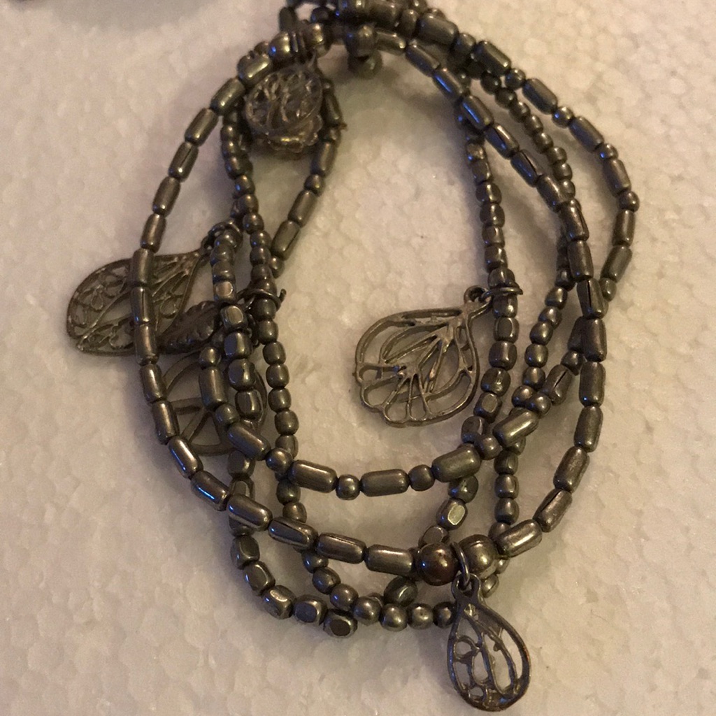 Silver Beads 4 Strand Bracelet
